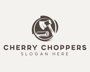 Wood Axe Carpenter logo design