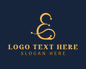 Gold Luxury Ampersand logo