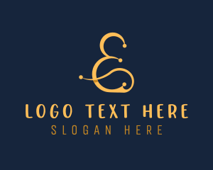 Gold Luxury Ampersand logo