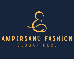 Gold Luxury Ampersand logo design