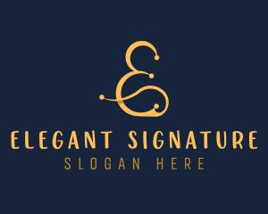 Gold Luxury Ampersand logo design