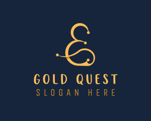 Gold Luxury Ampersand logo design