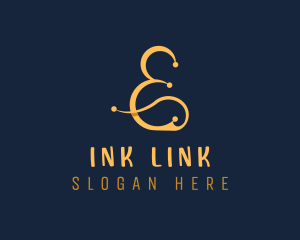 Gold Luxury Ampersand logo design