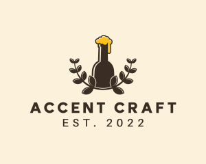 Craft Beer Wreath logo design