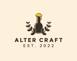 Craft Beer Wreath logo design