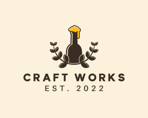 Craft Beer Wreath logo design