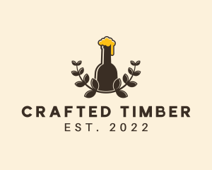 Craft Beer Wreath logo design