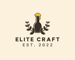 Craft Beer Wreath logo design