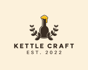 Craft Beer Wreath logo design