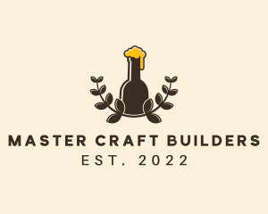 Craft Beer Wreath logo design