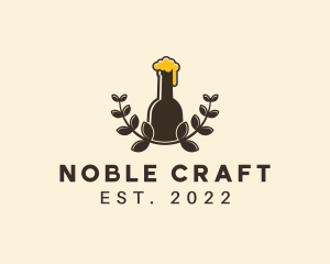 Craft Beer Wreath logo design