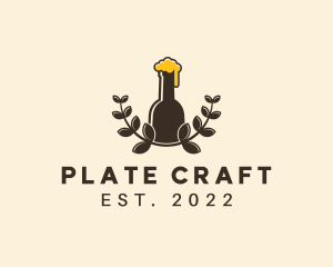 Craft Beer Wreath logo design