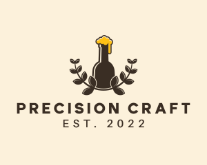 Craft Beer Wreath logo design