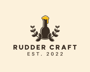 Craft Beer Wreath logo design