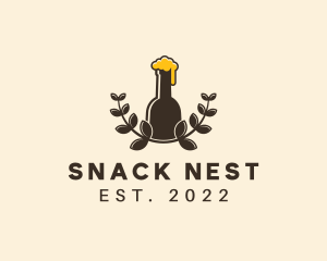 Craft Beer Wreath logo design