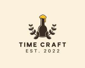 Craft Beer Wreath logo design