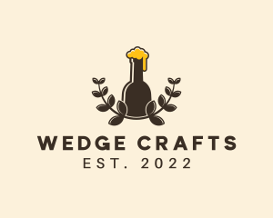 Craft Beer Wreath logo design