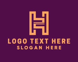 Tech Maze Letter H Logo