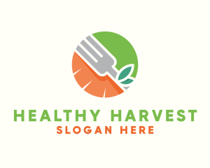 Healthy Carrot Fork logo design