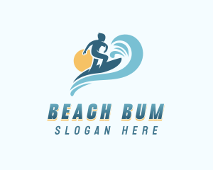 Sea Wave Surfer logo design