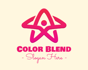 Pink Gradient Human Star logo