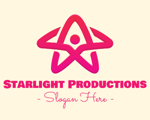 Pink Gradient Human Star logo