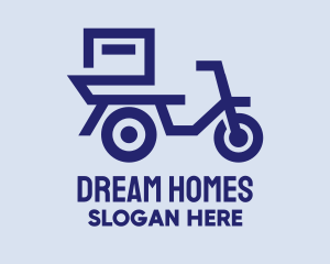 Delivery Scooter Motorcycle Logo