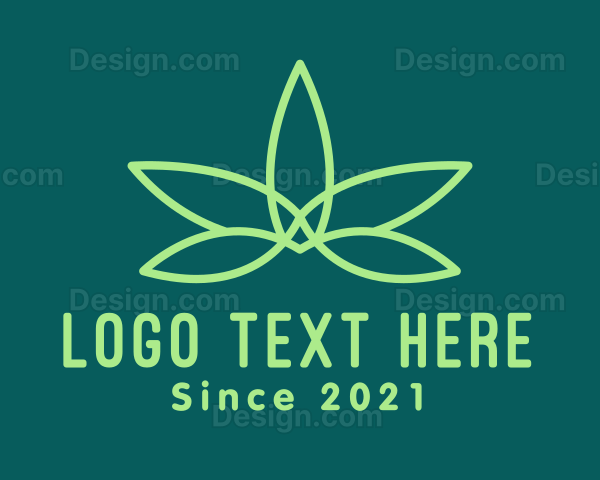 Green Cannabis Herb Logo