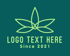 Green Cannabis Herb logo