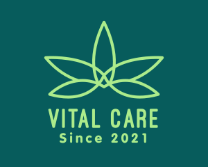 Green Cannabis Herb logo