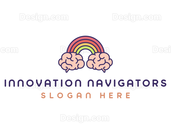 Rainbow Brain Imagination Logo