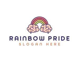 Rainbow Brain Imagination logo design