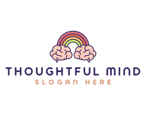 Rainbow Brain Imagination logo design