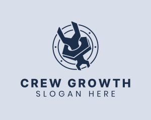 Blue Wrench Mechanic logo
