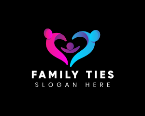 Family People Heart logo design