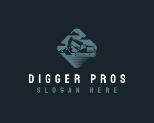 Excavator Digger Mining logo design