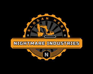 Industrial Excavator Cog logo design