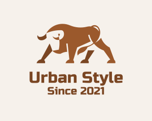 Brown Minimalist Bull logo