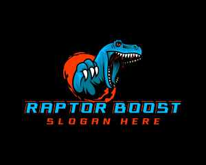 Raptor Dinosaur Monster logo