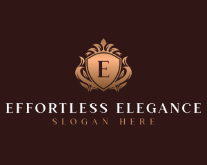 Luxury Crown Ornamental Shield logo design