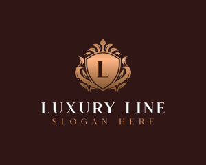 Luxury Crown Ornamental Shield logo design