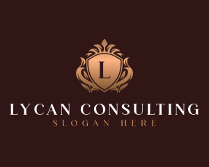 Luxury Crown Ornamental Shield logo design