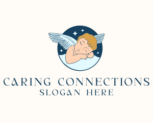 Sleeping Angel Cherub logo