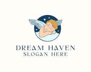 Sleeping Angel Cherub logo