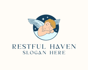 Sleeping Angel Cherub logo