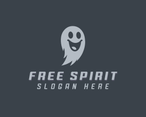 Scary Halloween Ghost logo design