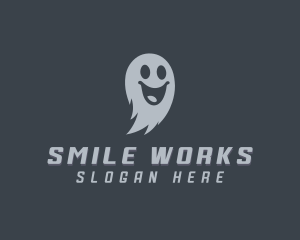 Scary Halloween Ghost logo design