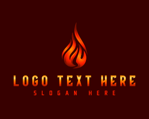 Hot Fire Flame logo