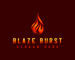 Hot Fire Flame logo design