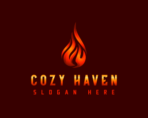 Hot Fire Flame logo design